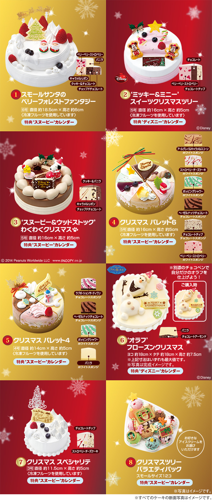 サーティワンアイスクリーム クリスマスケーキ ウイングベイ小樽